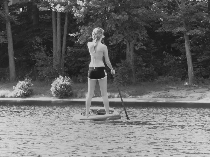 paddleboarding